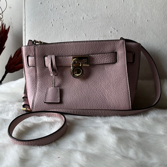 Michael Kors Hamilton Small Crossbody Woman's Travel Messenger Leather Bag Purse - Picture 2 of 15